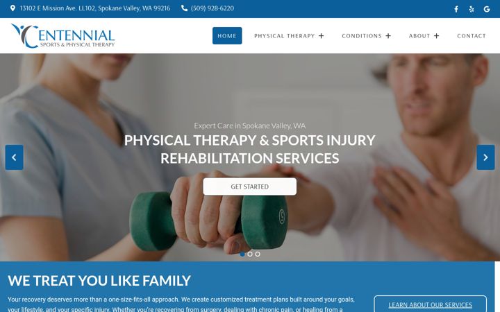 Screenshot of centennialpt.com