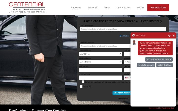 Screenshot of centennialworldwide.com