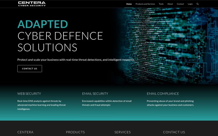 Screenshot of centerasecurity.com