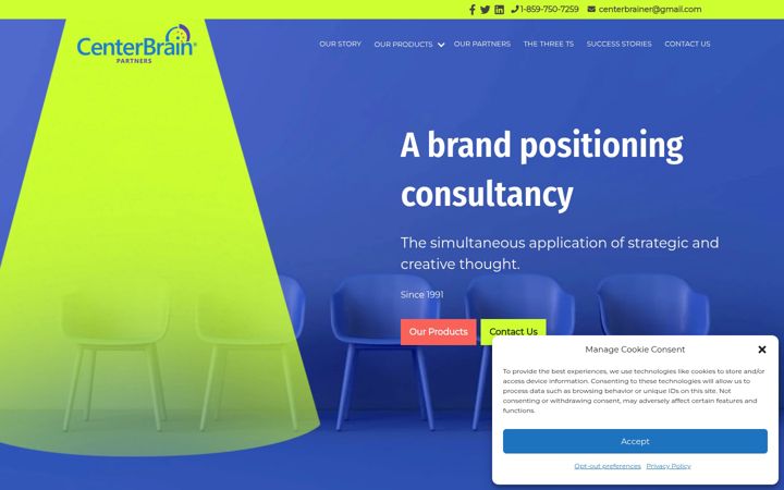 Screenshot of centerbrain.com