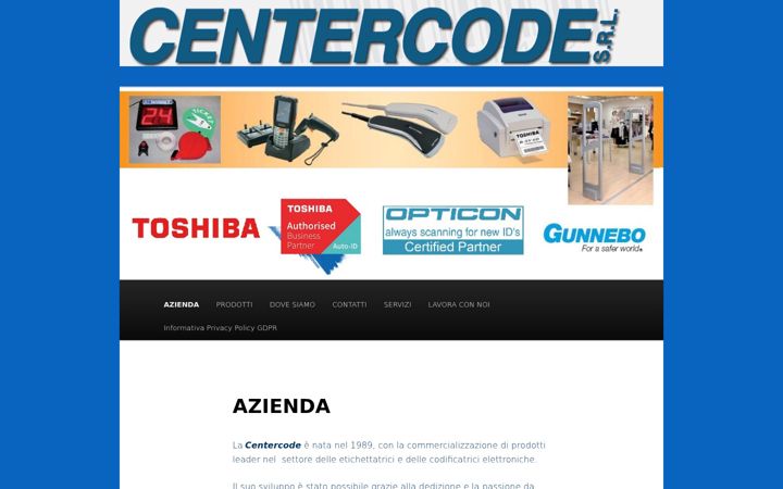 Skærmbillede af centercode.it