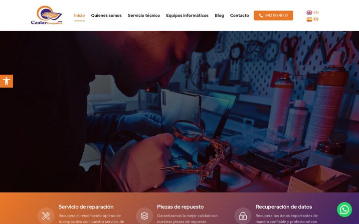 Screenshot of centercomputers.com