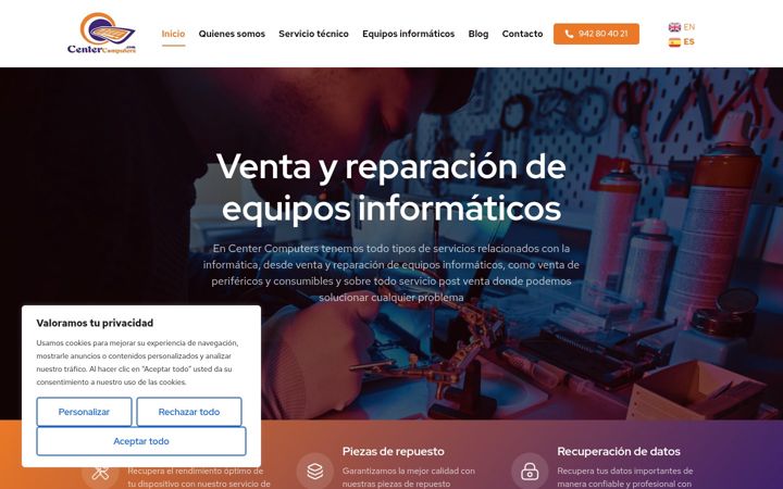 Screenshot di centercomputers.es