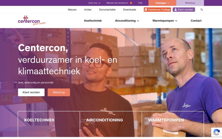Екранна снимка на centercon.nl