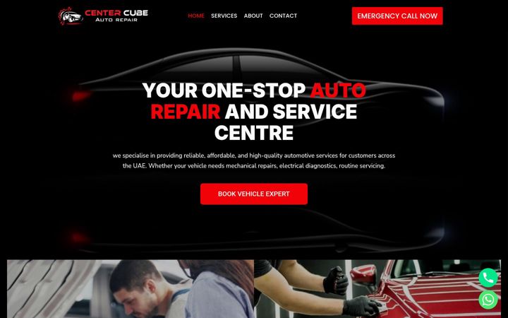 Screenshot of centercubeautorepair.com
