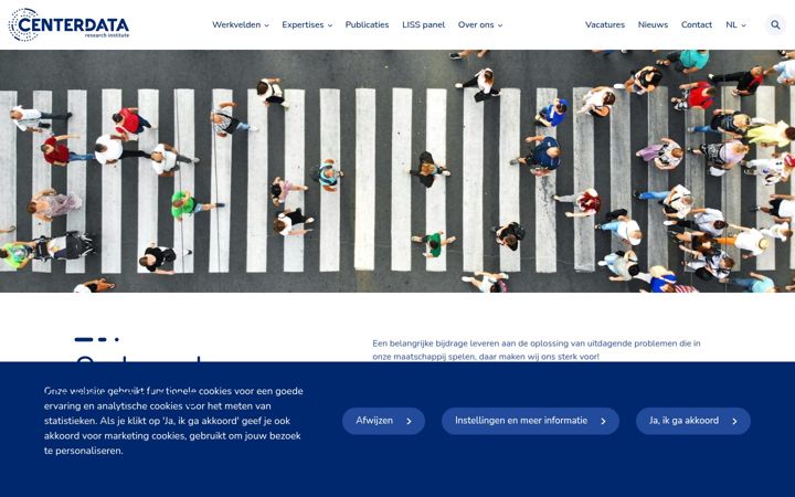 Captură de ecran a centerdata.nl