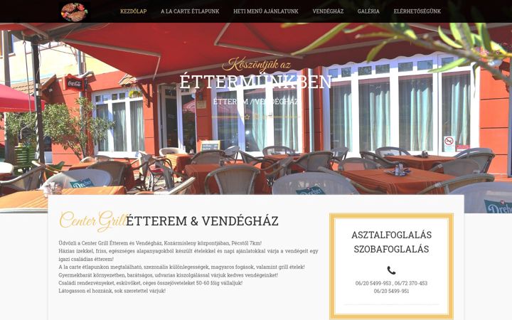 Screenshot του centeretterem.hu
