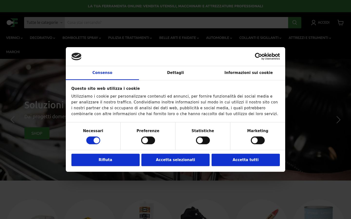 Screenshot tal-banner tal-kunsens muri qabel kwalunkwe interazzjoni