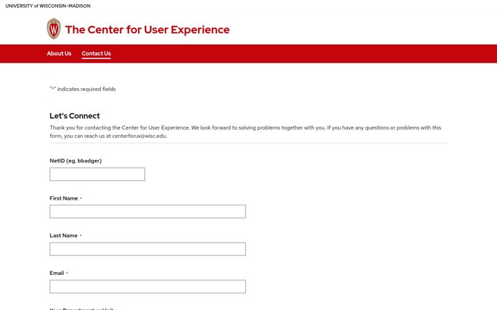 Screenshot von centerforux.wisc.edu
