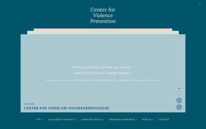 Screenshot of centerforvoldsforebyggelse.com