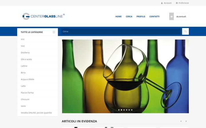 Screenshot of centerglassline.com