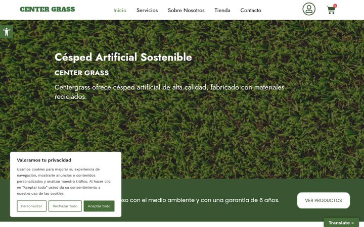 Screenshot of centergrass.com