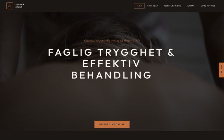 Screenshot of centerhelse.no