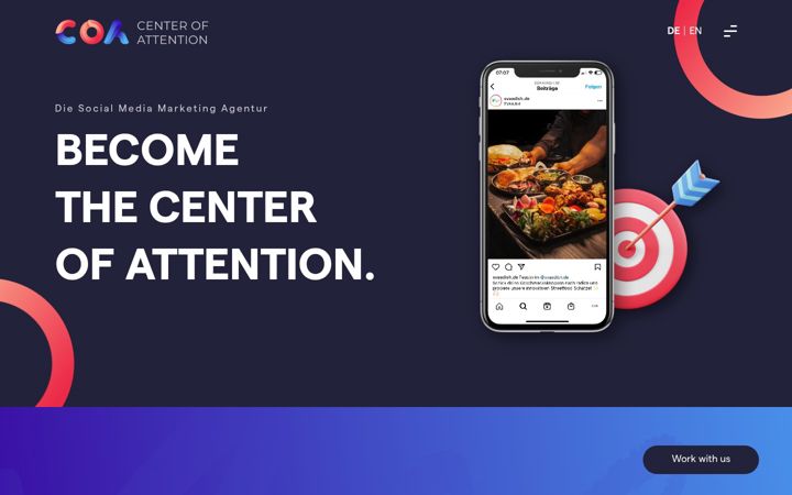 Screenshot of centerofattention.de