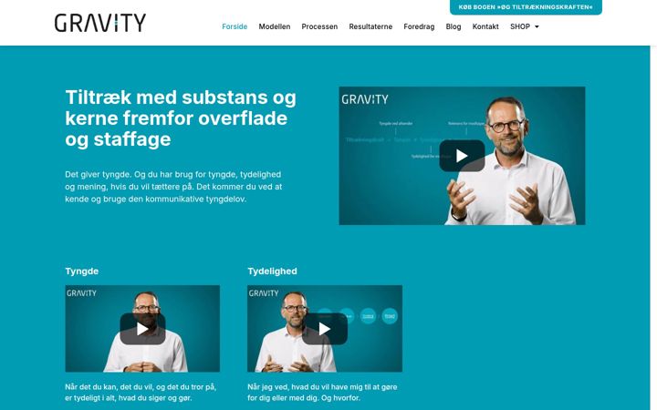 Posnetek zaslona centerofgravity.dk
