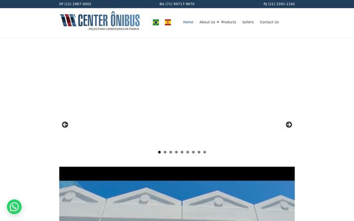 Captură de ecran a centeronibus.com.br