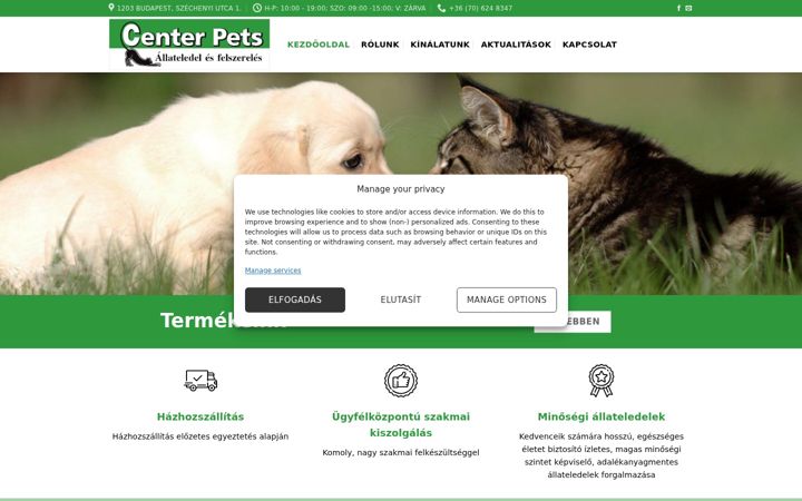 Screenshot του centerpets.hu