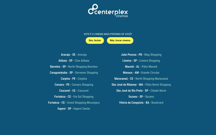 Screenshot of centerplex.com.br