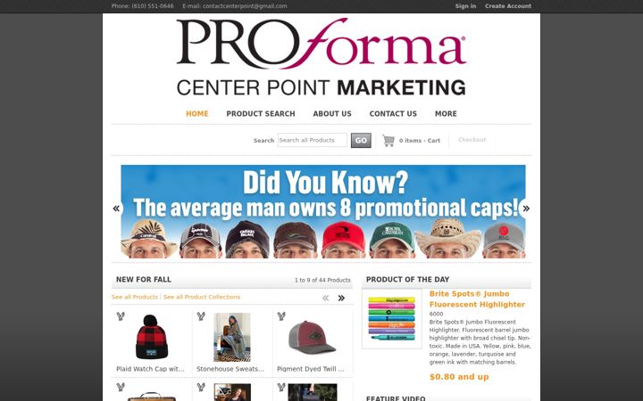 Captură de ecran a centerpointmarketing.net
