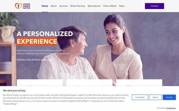 Screenshot of centerschoice.com