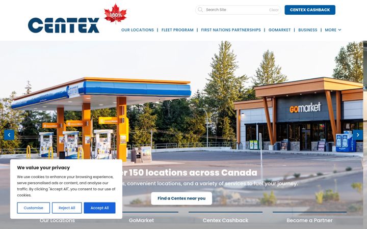 Ekraanipilt saidist centex.ca