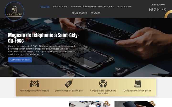 Skjermbilde av centi-phone-reparations.fr