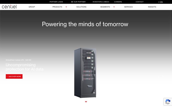 Screenshot of centiel.com