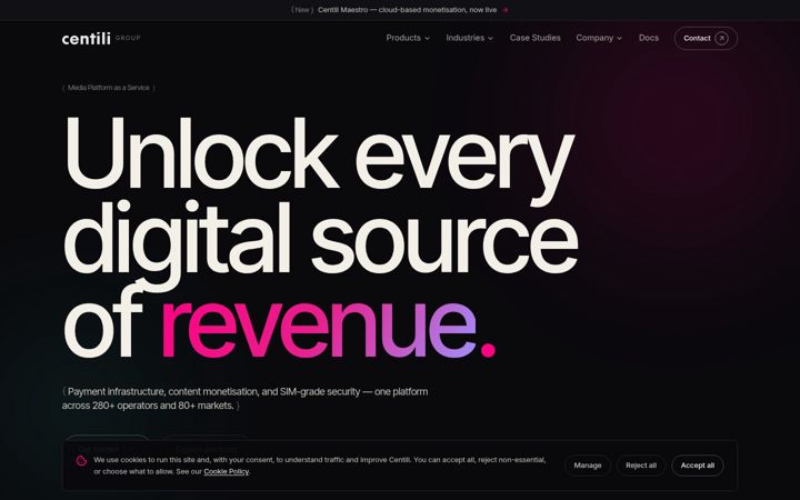 Screenshot of centili.com