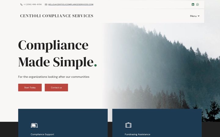 Screenshot of centiolicomplianceservices.com