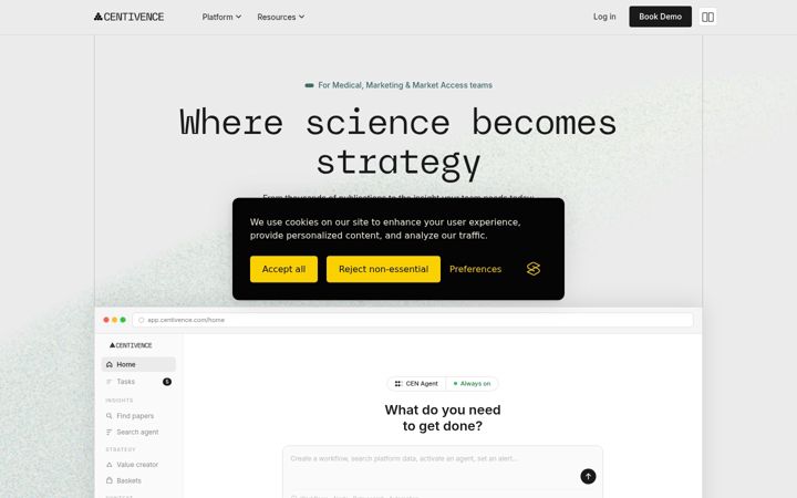 Zrzut ekranu centivence.com