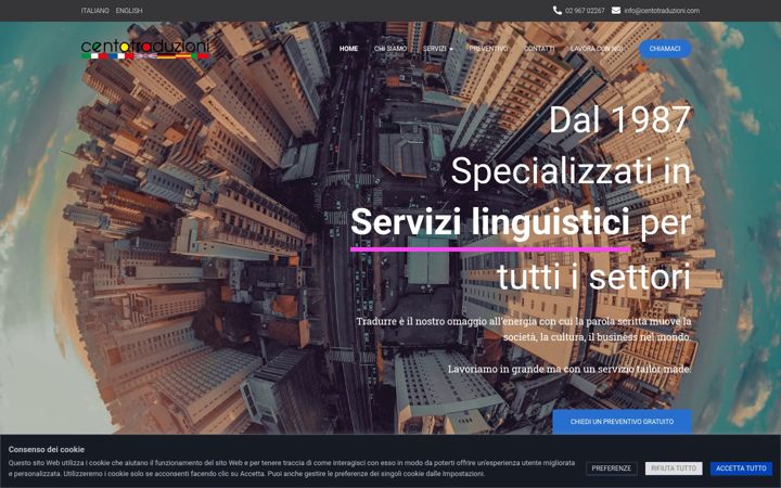 Screenshot of centotraduzioni.com