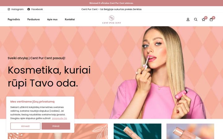 Екранна снимка на centpurcent.lt