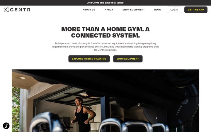 Screenshot of centr.com.au
