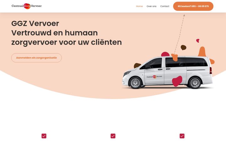 Screenshot of centraalzorgvervoer.com