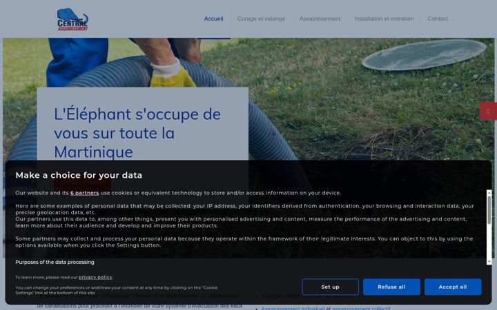 Screenshot ta' central-assainissement.fr