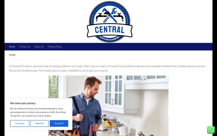 Screenshot di central-plumbers.co.uk