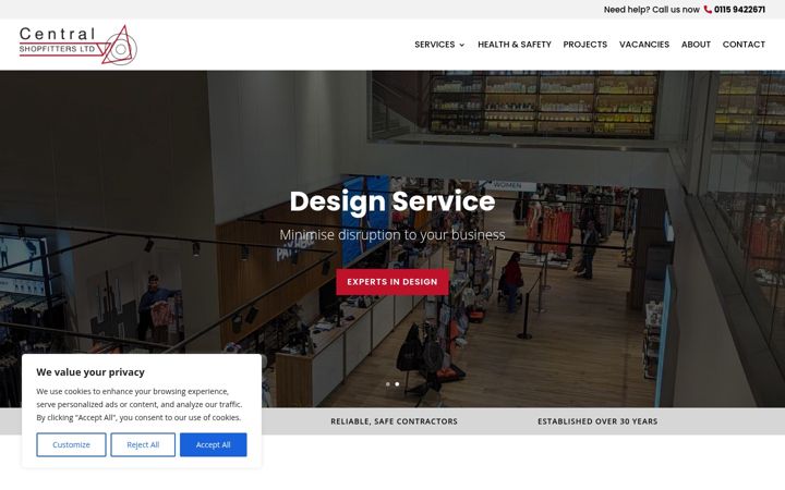 Screenshot di central-shopfitters.co.uk
