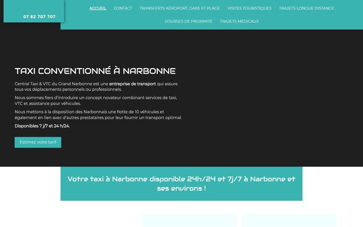 Screenshot ta' central-taxi-vtc-narbonne.fr