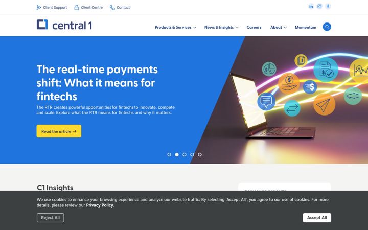 Screenshot of central1.com