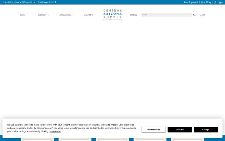 Screenshot of centralazsupply.com