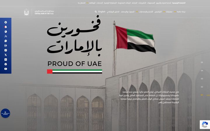 Screenshot of centralbank.ae