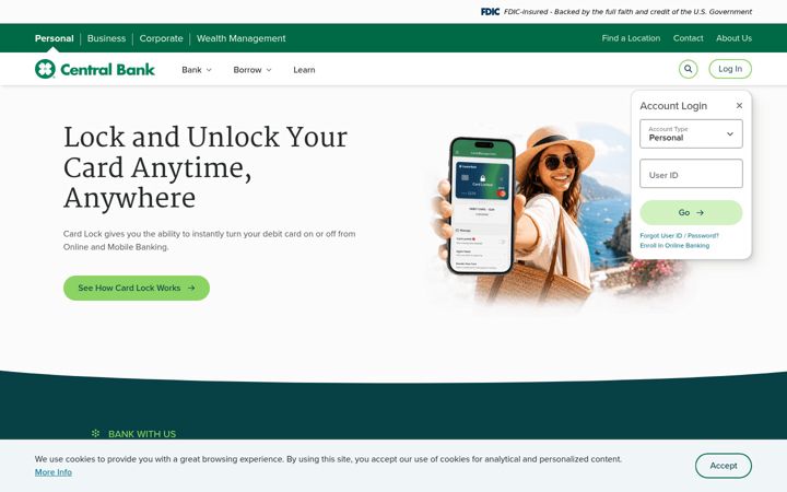 Screenshot of centralbank.net