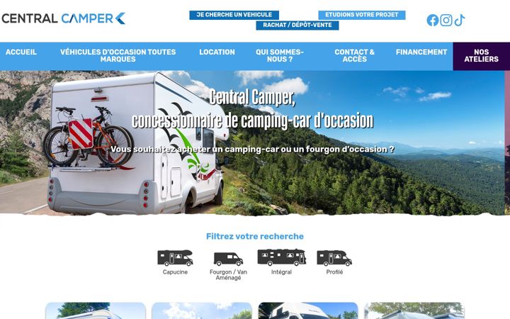 Screenshot ta' centralcamper.fr