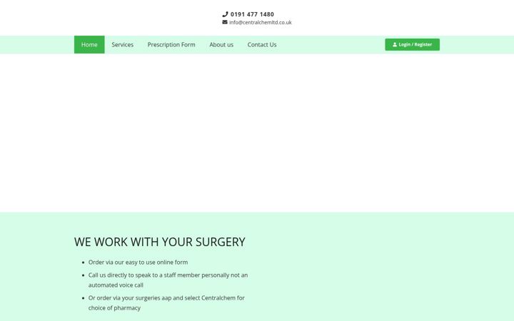 Captura de pantalla de centralchemltd.co.uk