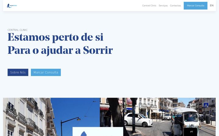 Captura de ecrã de centralclinic.pt