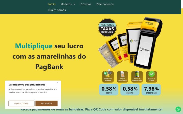 Screenshot stránky centraldamaquininha.com.br