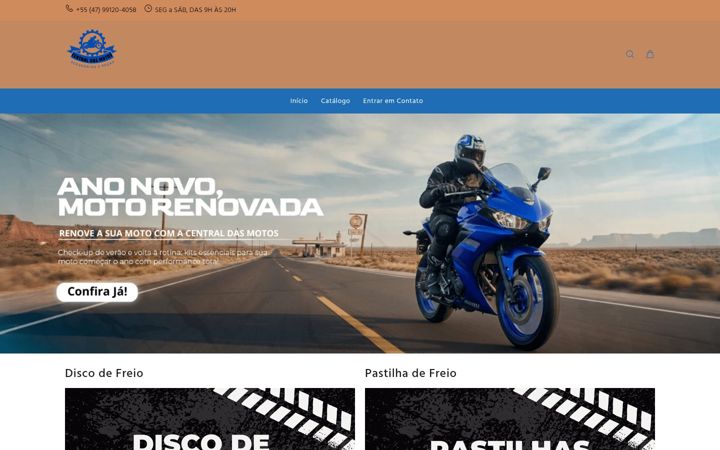 Screenshot of centraldasmotos.com