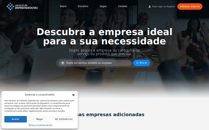 Screenshot stránky centraldeempreendedores.com.br