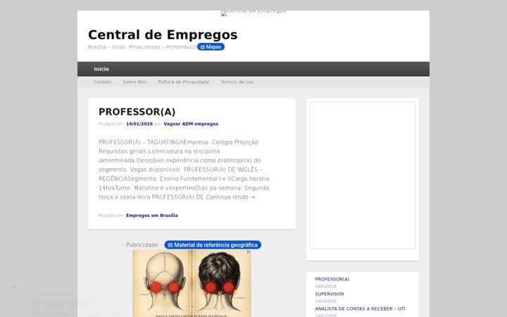 Screenshot of centraldeempregos.com