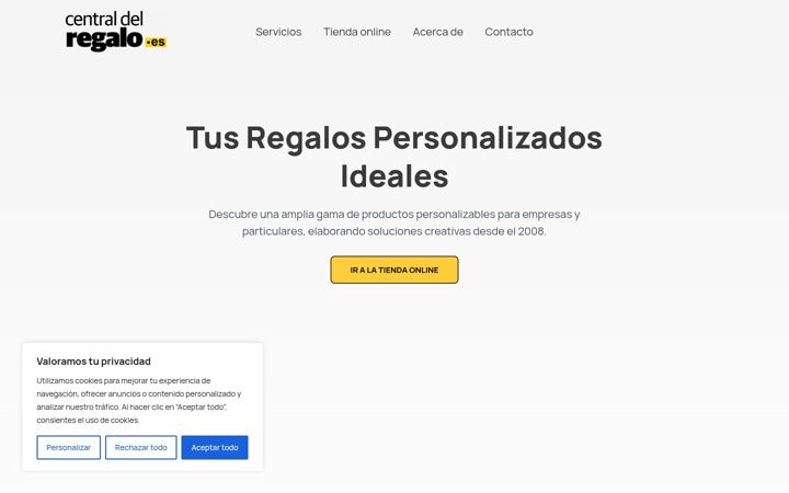Screenshot di centraldelregalo.es